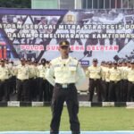Ribuan personel Satuan Pengamanan (Satpam) dari berbagai perusahaan dan instansi di Sumatera Selatan mengikuti apel konsolidasi yang dipimpin Kapolda Sumsel Irjen Pol Andi Rian R Djajadi di halaman apel Mapolda Sumsel, Rabu (17/12/2025).