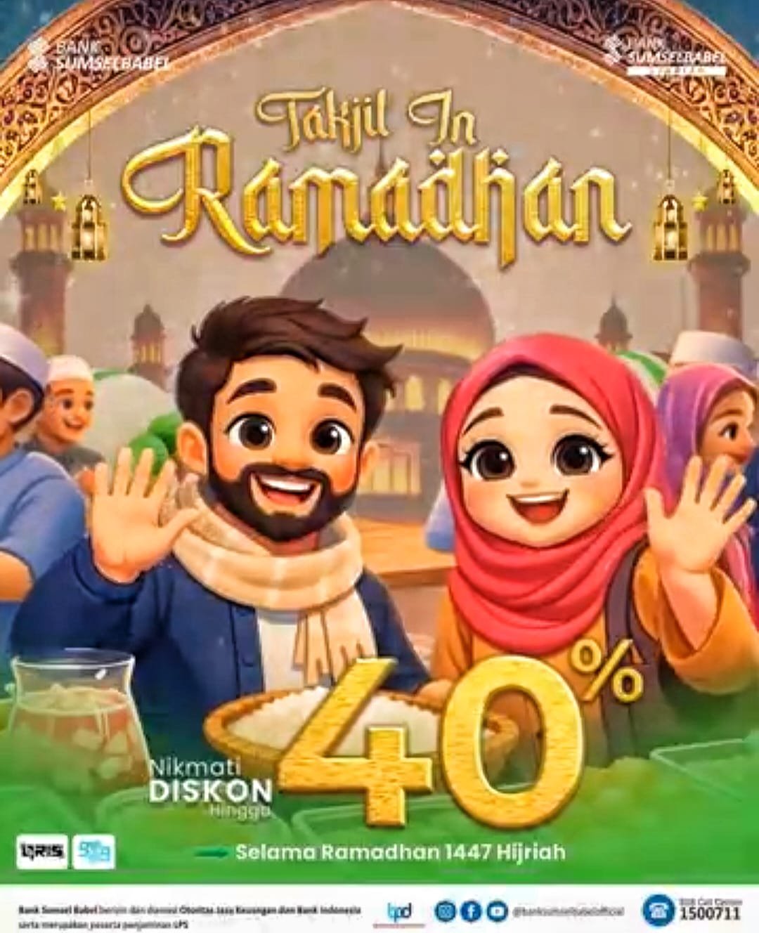 Dapatkan Diskon ‘Takjil in Ramadan’ Bank Sumsel Babel hingga 40 Persen Lewat QRIS BSB Mobile Dapatkan Diskon 'Takjil in Ramadan' Bank Sumsel Babel hingga 40 Persen Lewat QRIS BSB Mobile