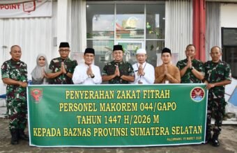 Brigjen TNI Khabib Serahkan Zakat Fitrah Keluarga Besar Korem 044/Gapo ke Baznas Sumsel Brigjen TNI Khabib Serahkan Zakat Fitrah Keluarga Besar Korem 044/Gapo ke Baznas Sumsel