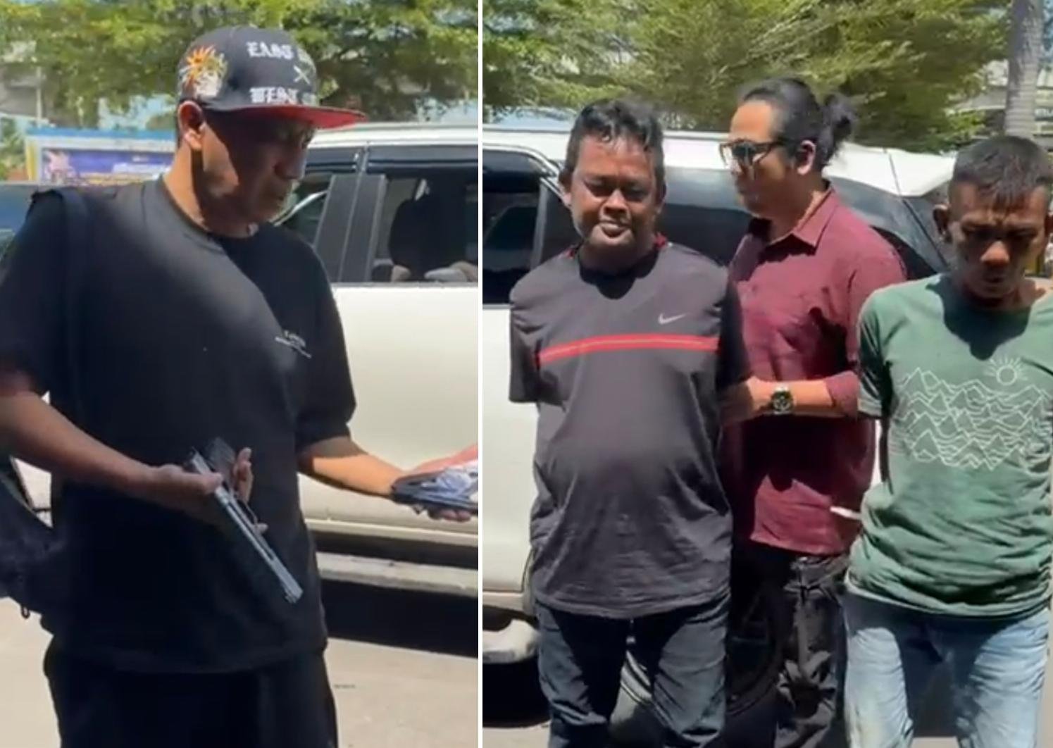 Temukan Senpi Rakitan dan Sajam dari 2 Pria saat Operasi Patroli Dini Hari di Kertapati Palembang