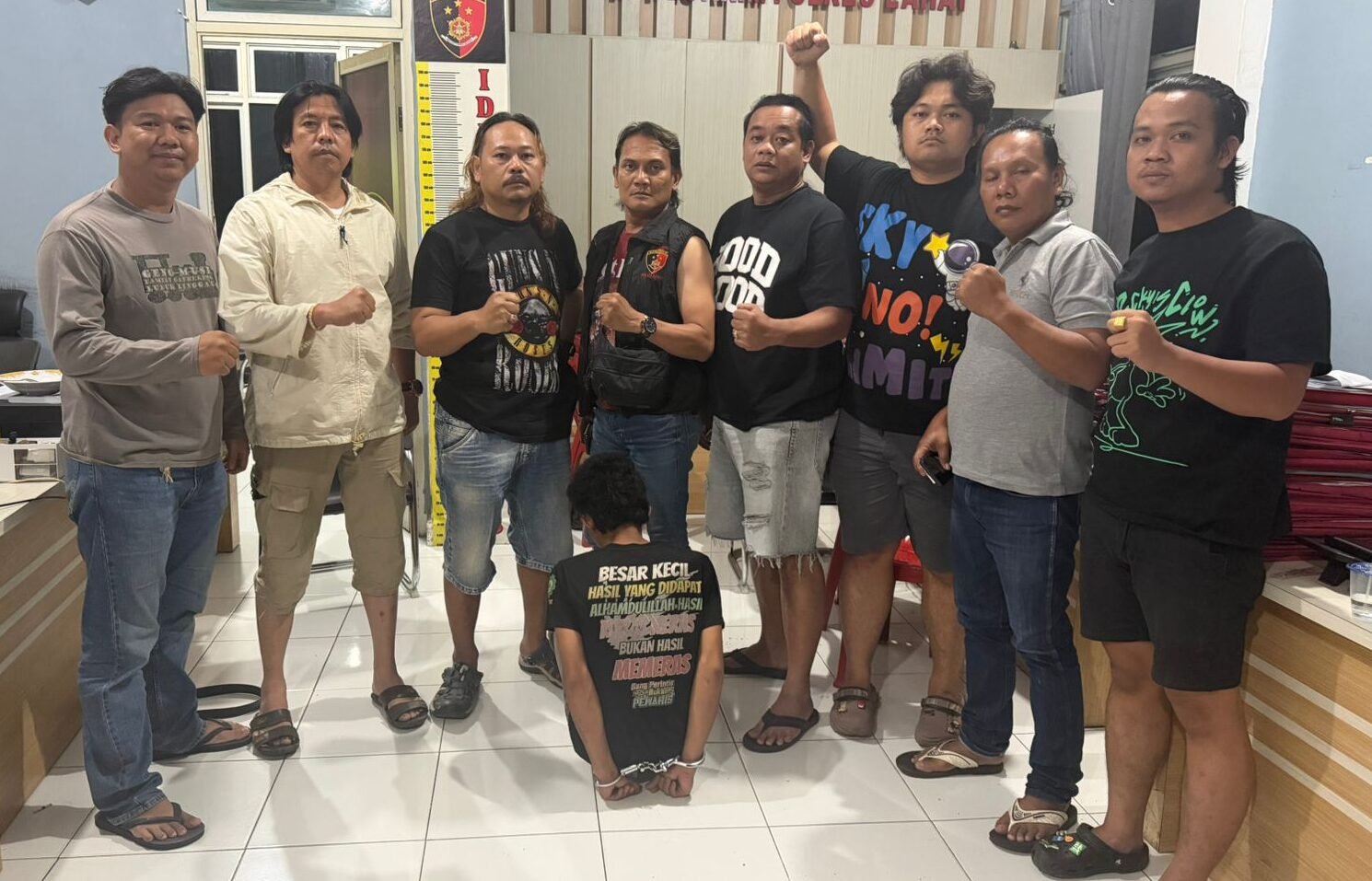 Polres Lahat Tangkap Pelaku Pencurian Motor Saat Asyik Nongkrong di Angkringan