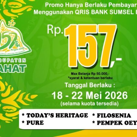Dongkrak Digitalisasi UMKM, Bank Sumsel Babel Gelar Promo Belanja Rp157 Spesial HUT Lahat ke-157 Dongkrak Digitalisasi UMKM, Bank Sumsel Babel Gelar Promo Belanja Rp157 Spesial HUT Lahat ke-157
