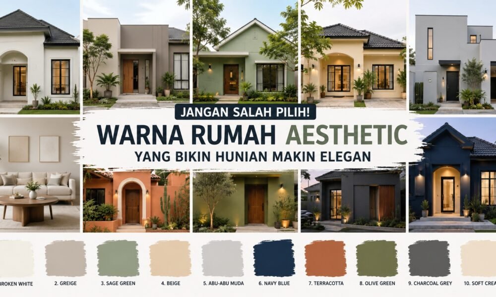 Jangan Salah Pilih! Ini Warna Rumah Aesthetic yang Bikin Hunian Makin Elegan Rekomendasi warna rumah aesthetic yang membuat hunian terlihat lebih elegan, modern, nyaman, dan tetap timeless di berbagai konsep desain rumah. (Foto: ilustrasi/ai)