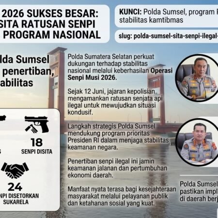Ops Senpi Musi 2026 Ungkap 16 Kasus, Polda Sumsel Amankan Ratusan Senjata Api Ilegal Ops Senpi Musi 2026 Ungkap 16 Kasus, Polda Sumsel Amankan Ratusan Senjata Api Ilegal