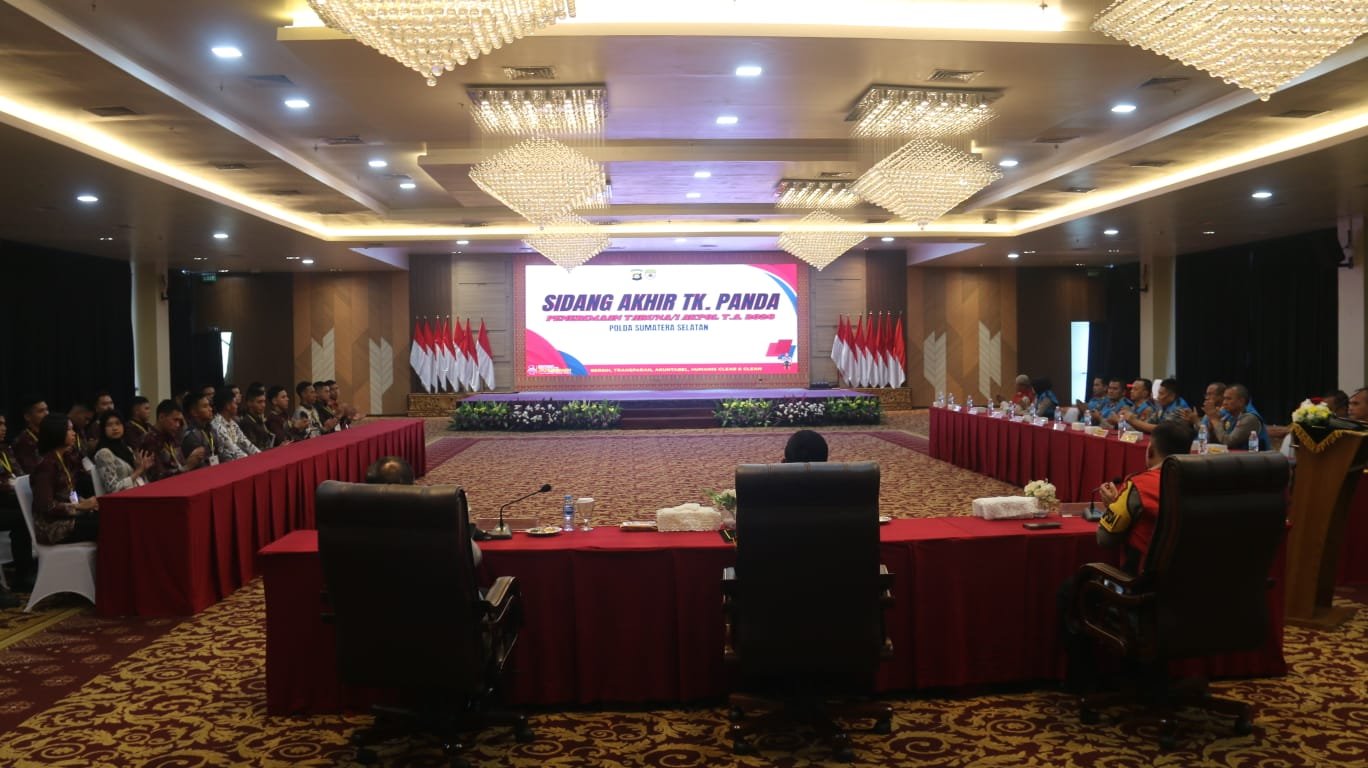 Kegiatan tersebut dipimpin oleh Wakil Kepala Kepolisian Daerah Sumatera Selatan Brigjen Pol Rony Samtana, S.I.K., M.T.C.P., mewakili Kapolda Sumatera Selatan, di Gedung Presisi Polda Sumsel, Palembang, Jumat (26/6/2026). (Foto: Edho/Sriwijayaterkini.co)