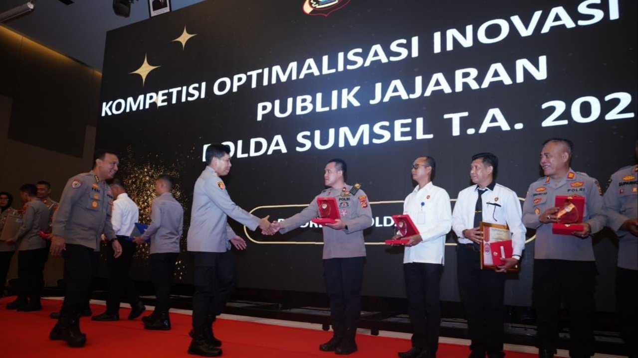 Polda Sumsel Beri Penghargaan Inovasi Pelayanan Publik 2026, Polres OKU Selatan Raih Juara Umum