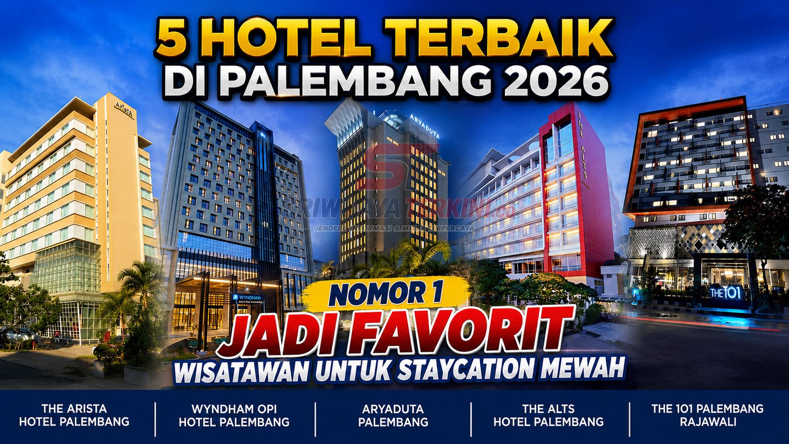 5 Hotel Terbaik di Palembang 2026, Nomor 1 Jadi Favorit Wisatawan untuk Staycation Mewah