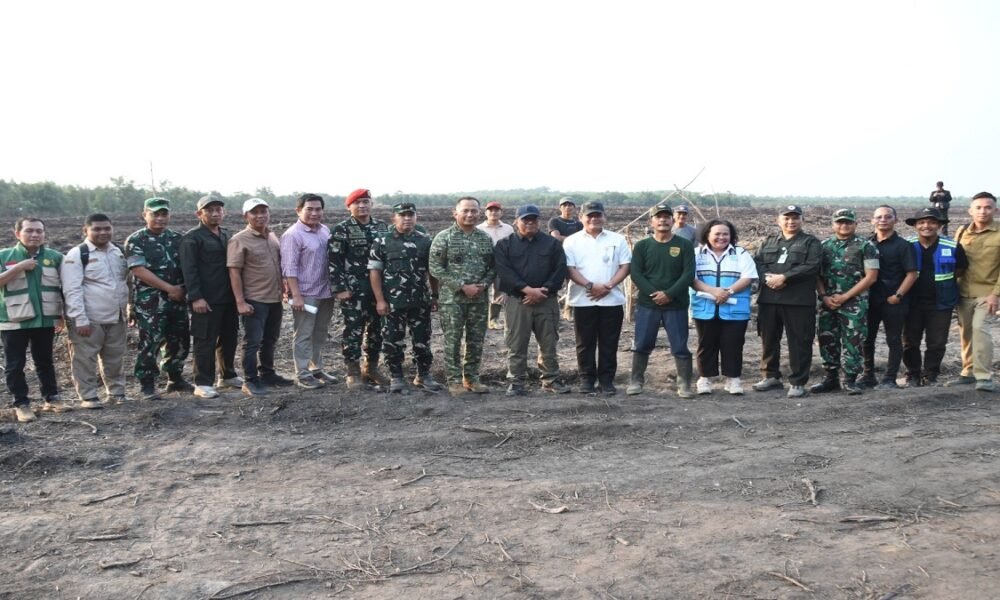 Danrem 044/Garuda Dempo Dampingi Irjen Kementan Tinjau Cetak Sawah Rakyat di OKI, Siap Tanam Dukung Ketahanan Pangan