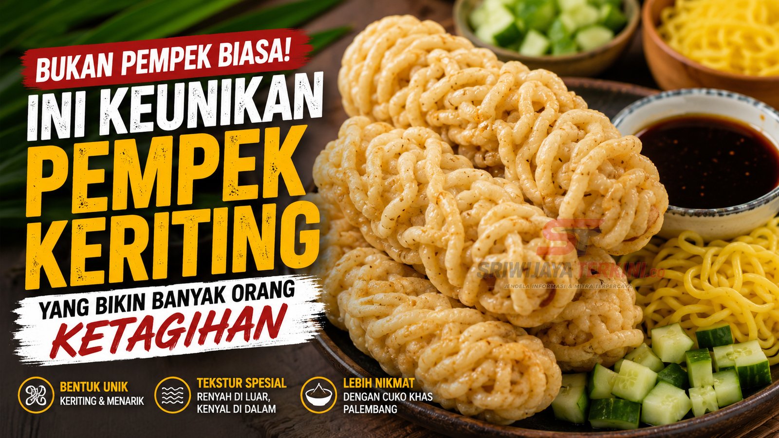 Bukan Pempek Biasa! Ini Keunikan Pempek Keriting yang Bikin Banyak Orang Ketagihan Pempek Keriting yang Bikin Banyak Orang Ketagihan. (Foto: ilustrasi)
