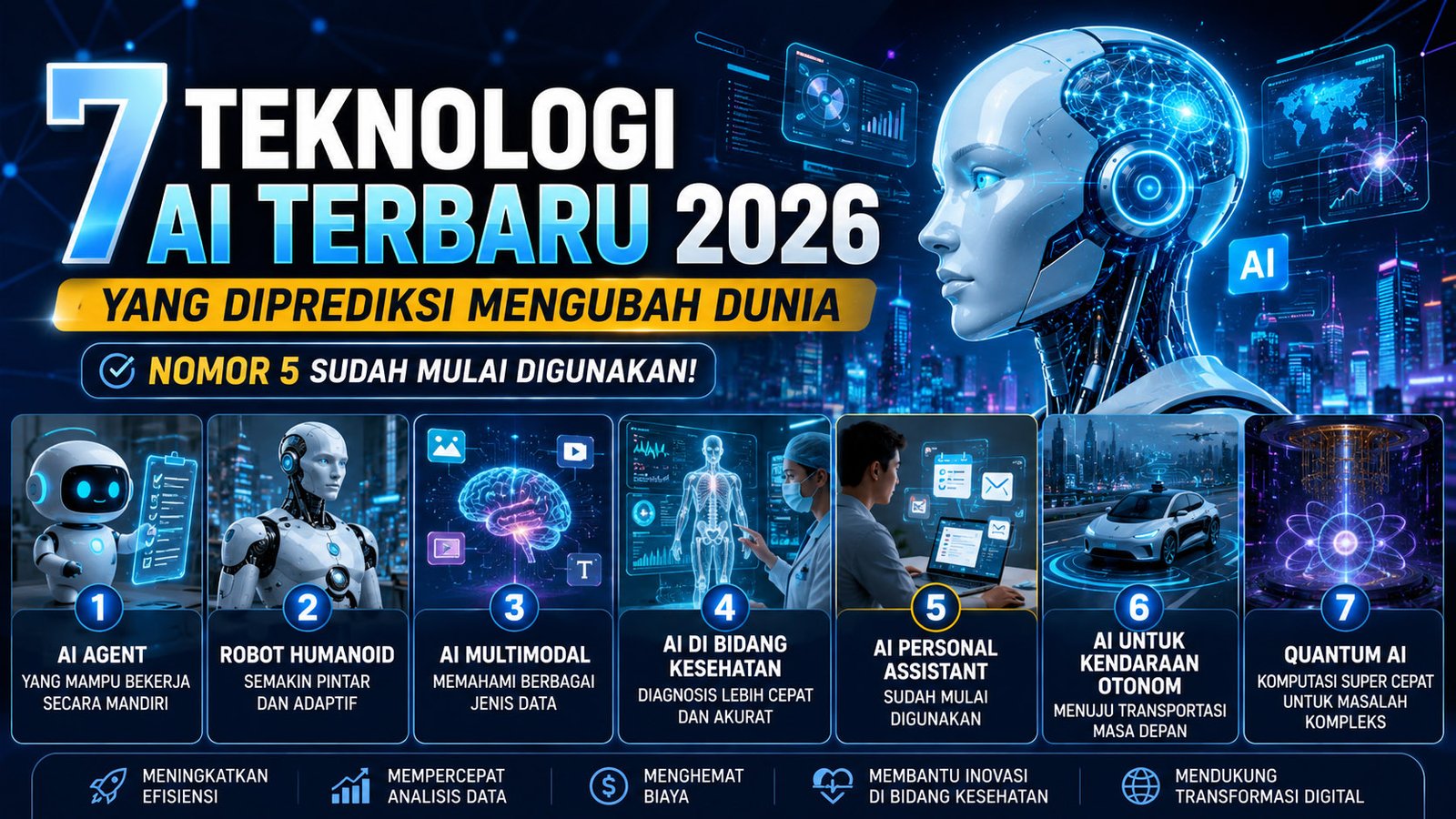 7 Teknologi AI Terbaru 2026 yang Diprediksi Mengubah Dunia, Nomor 5 Sudah Mulai Digunakan