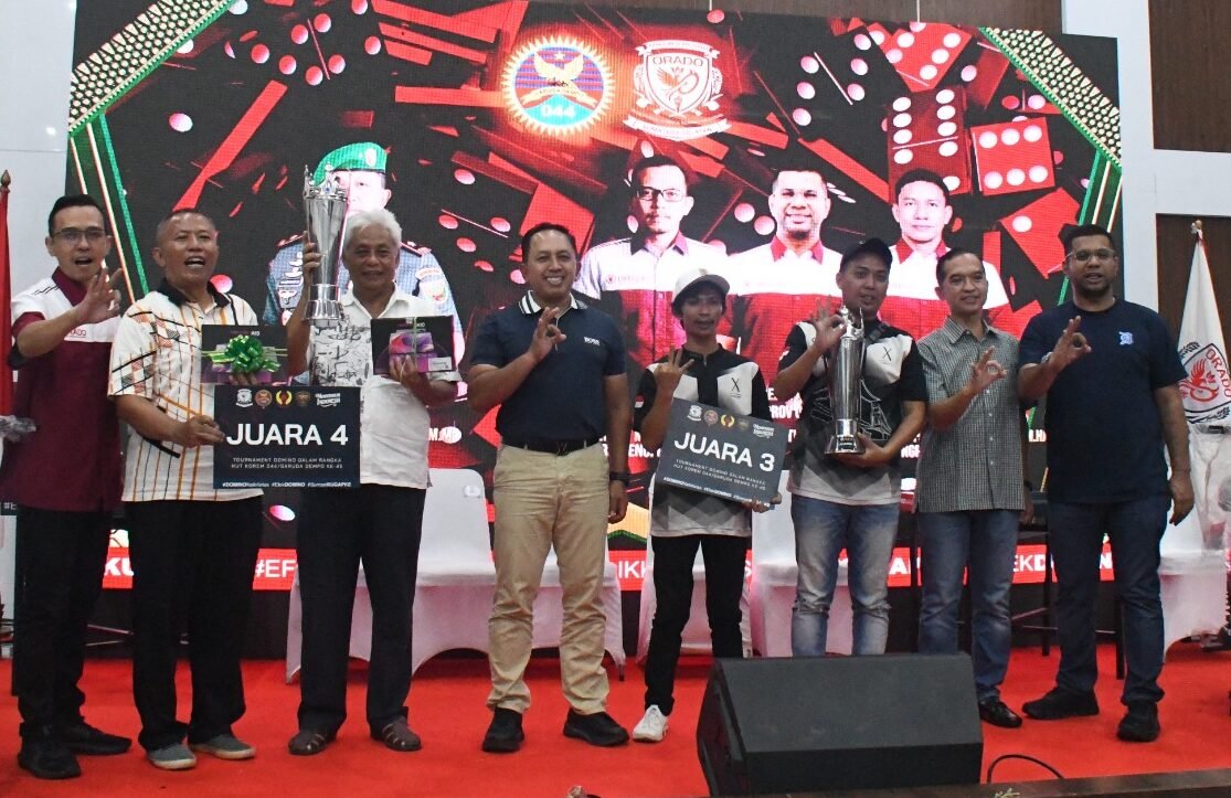Semarak HUT ke-45 Korem 044/Gapo, Tournament Domino Satukan TNI dan Masyarakat Semarak HUT ke-45 Korem 044/Gapo, Tournament Domino Satukan TNI dan Masyarakat